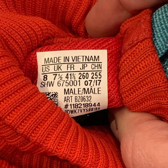 Adidas Men's NMD_XR1 Primeknit Sock Sneakers in Scarlet Red - Picture 14 of 15